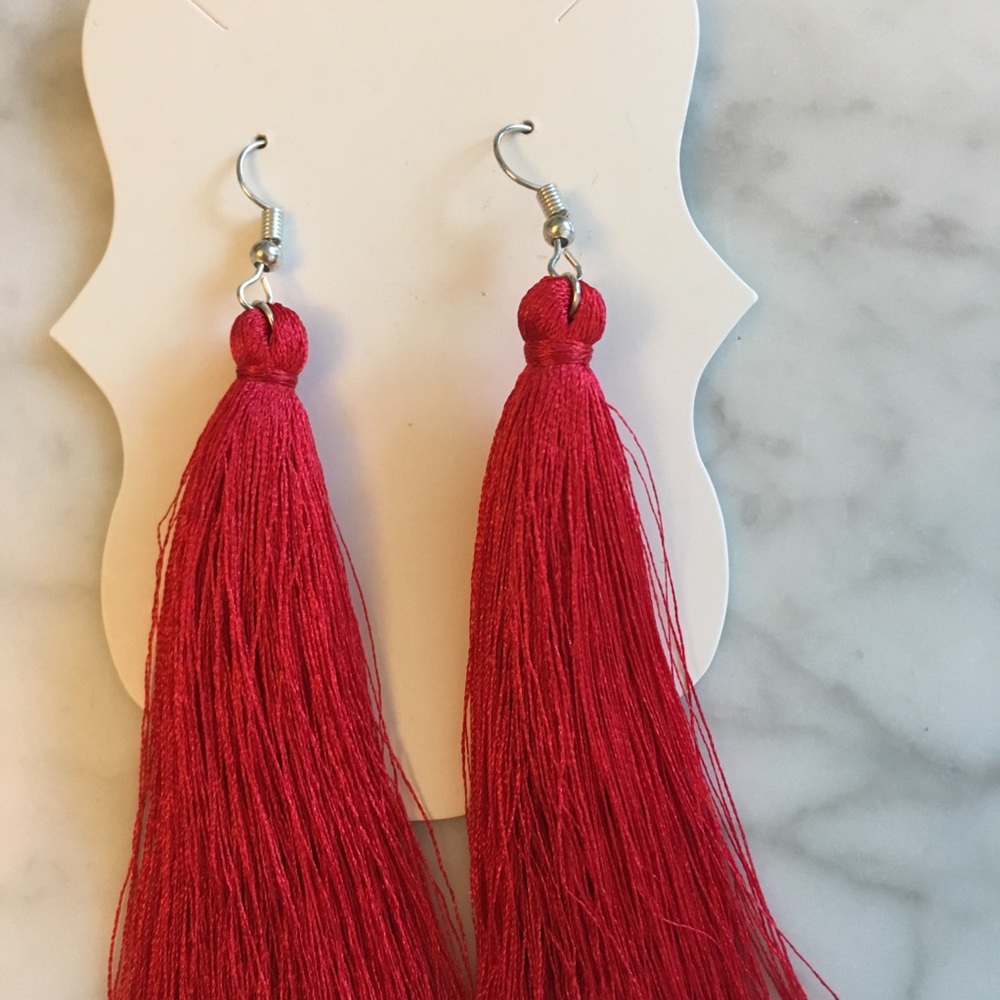Handmade Tassel Earrings - Picture 3 of 3
